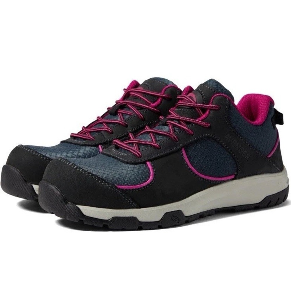 Avenger Edge A7755 Women's US 5.5 M‎ Work Shoes Blue/Pink Comp Toe Boots 12856